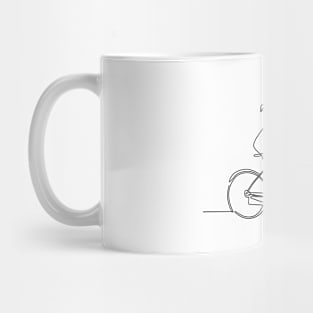 Biking bike line drawing Mug